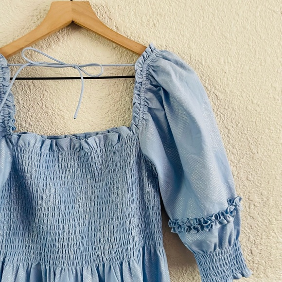 Hill House Blue Puff-Sleeve Maxi Dress - Picture 9 of 16